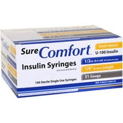 SureComfort Insulin Syringe (22-6405-31G x 1/4" 1/2cc-100 per box
