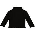 thumbnail image 1 of Kids Tops Solid Color Stand Collar Long Sleeve Pullover Blouse, 1 of 5