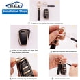 thumbnail image 4 of Pour Audi Key Fob Cover 3 Buttons TPU Soft Key Shell Case Fit for Audi A1 A3 A4 A6 A8 Quattro Q3 Q7 S3 S6 RS3 RS6 R8 TT TTS Flip White Car Key Protector with Bling Keychain,1,Black, 4 of 6