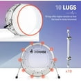 thumbnail image 5 of Donner DDS-1000 Crystal 22-inch 5-Drum Set for Adults Transparent+White, 5 of 9