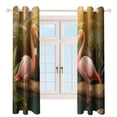 thumbnail image 4 of Flamingo Love Heart Print Luxury Window Curtains Blinds for Living Room Kids Bedroom Bathroom Kicthen Door Home Decor 2 Panels, 4 of 6
