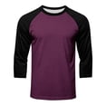 thumbnail image 5 of Havenx Baseball Shirt for Men Raglan 3/4 Long Sleeve Crewneck Shirts Color Block Moisture Wicking Tee Shirt Gym Workout Athletic Vintage Classic Tee Top,Hot Pink M, 5 of 5