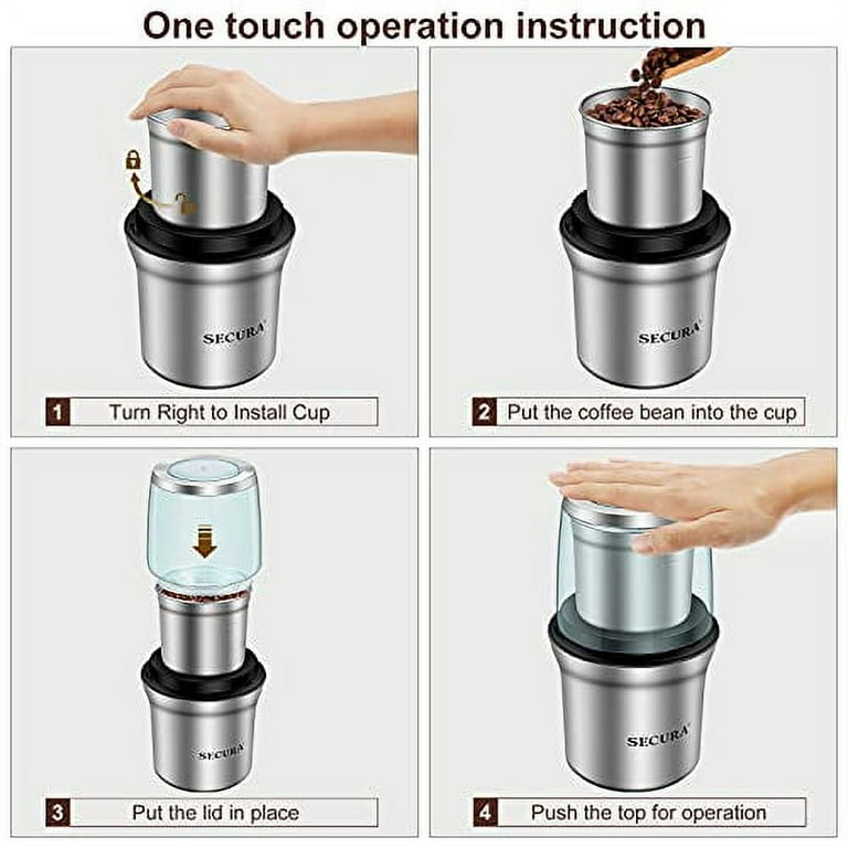 5Core 2 Pieces Electric Coffee Grinder Spice Grinders Large Portable  Compact on eBid United States