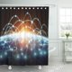 thumbnail image 1 of ABPHQTO Blue Global Network Conexiones entre diferentes lugares de la cortina de ducha 150x180 cm, 1 of 1