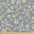 thumbnail image 1 of Botanical Sofa Upholstery Fabric by the Yard, Garden Blossoms with Flowers, Decorative Fabric for DIY and Home Accents, Purpleblue Mint Green by Ambesonne, 1 of 5