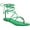 Green Smooth, variant on Womens Amille Faux Leather Ankle Tie Strappy Sandals