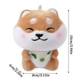 thumbnail image 2 of Cute Plush Toy Keychain - Adorable Shiba Inu Design With Soft Fur And Checkered Scarf - For Backpacks Bags Keys Daily Use, 2 of 6