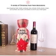 thumbnail image 4 of Yuarrent Cubierta de botella de vino de Navidad Cordón de Navidad Gnomo de flor roja Funda protectora de champán de cerveza para de comedor Fiesta Kits de decoración para fiestas Flor roja Yuarrent HA070026-01B, 4 of 6
