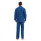 thumbnail image 2 of Apparonia Conjunto de Pijamas para Hombre Pijamas de Algodón con Cuello con Muescas para Hombre Ropa de Dormir de Manga Larga para Hombre con Bolsillos y Frente Fly Calma Cobalto XL, 2 of 5