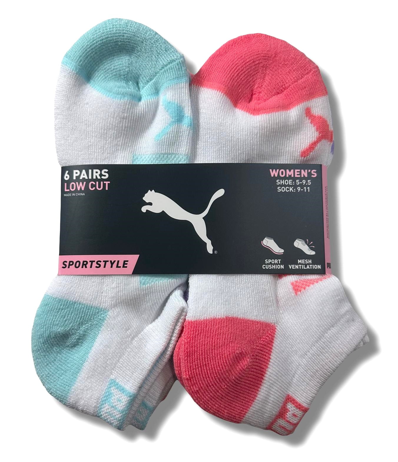 大人気！まとめ一覧 PUMA Women's 6 Pack Low Cut Socks, Black Combo, 9-11 服＆ファッション小物