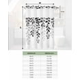 thumbnail image 6 of No Hook Shower Curtain with Snap in Liner, Plants Gradient Grey Leaves Farmhouse Style Hotel Shower Curtains for Bathroom, Washable Shower Curtain Liner Set with Mesh Top Window, 54"x78", 6 of 6