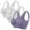 2*White/Purple, variant on Wyobmus 3 Pack Sports Bras for Women Padded Seamless Support Wirefree Bra for Yoga Gym Workout Fitness 3*White