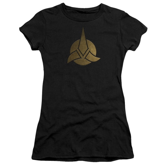 Star Trek Discovery Discovery Triquentra Junior Women's Sheer T-Shirt Black