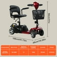 thumbnail image 5 of Yedigre 4-Wheel Heavy-Duty Mobility Scooter, Up to 16 Miles Range, High-Performance Motor with Charger & Basket, 5 of 12