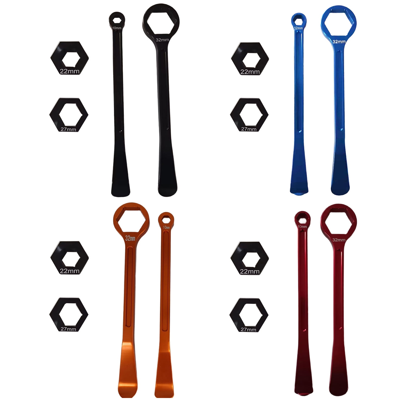 Aluminum Tire Lever Wrench Tool Set Motorcycle Tire Change Set 13/22/27/32mm Motorbike Tyre Installation Tool