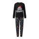 thumbnail image 1 of Conjunto de pijamas navideños familiares a juego con estampado de luces de guirnalda de letras. Pijamas de vacaciones para papá, mamá y niños., 1 of 9