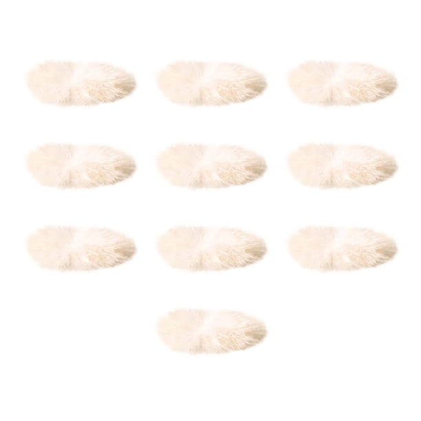 10 paquetes de bolas de pompones artesanales Sunnimix Multicolor piel Artificial para ropa Bufandas Bolsas Blanco