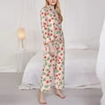 thumbnail image 3 of Sikiie Strawberry And Flowers Women's Long-Sleeve Shirt and Full-Length Bottom Pajama Set (s-xxl)-Large, 3 of 7