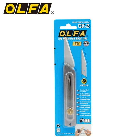 OLFA Craft Art Model Woodworking Carving Knife Grafting Camping Knife 34B Washed Stainless Steel Knife CK-2