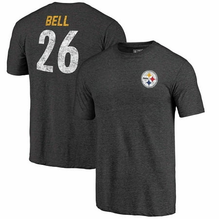 Le'Veon Bell Pittsburgh Steelers NFL Pro Line by Fanatics Branded Icon Tri-Blend Player Name & Number T-Shirt - Heathered