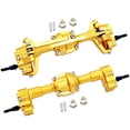 thumbnail image 1 of ZheElen RCGOFOLLOW 2piece Aluminum Alloy Protector Front Rear Axle For 1/24 Rc Front Rear Axle FMS FCX18 FCX24 RC Car Part Golden, 1 of 6