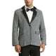 thumbnail image 1 of Blazer de impresión de pata de gallo Inspire Chic para hombres, chaqueta deportiva con cuello en contraste, blanco y negro, talla M, 1 of 4