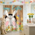 thumbnail image 4 of Easter Basket Easter Bath Curtain Bath Linen No-Drill with 12 Hooks New, D, 4 of 6
