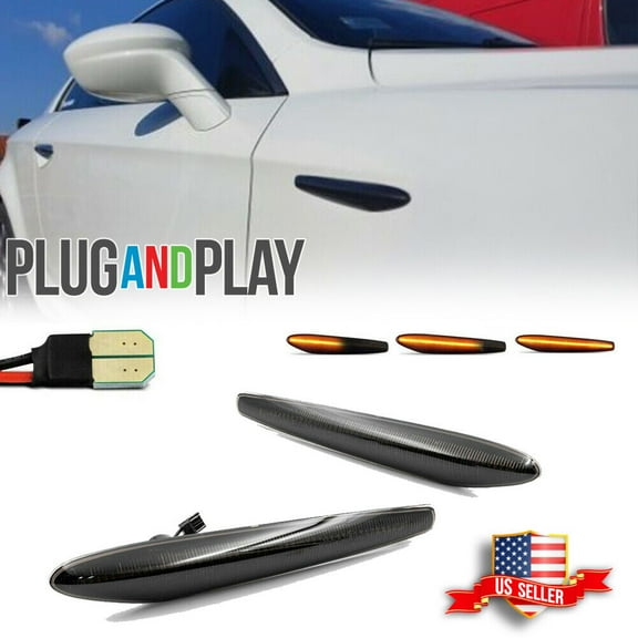 GTINTHEBOX Sequential Smoked LED Fender Indicator Blinker Lamps for Alfa Romeo 159 Type 939