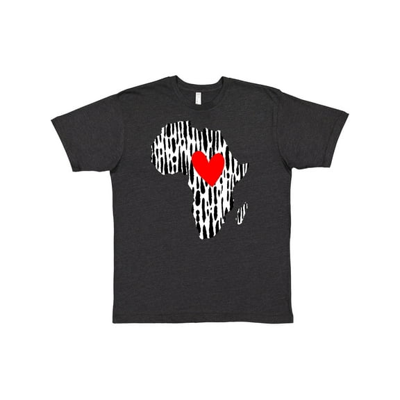 Inktastic Black History Month Ink Print African Heart T-Shirt