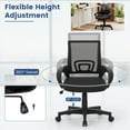 thumbnail image 4 of Gymax Mesh Office Chair Ergonomic Computer Desk Chair w/Lumbar Support Armrests Black, 4 of 10