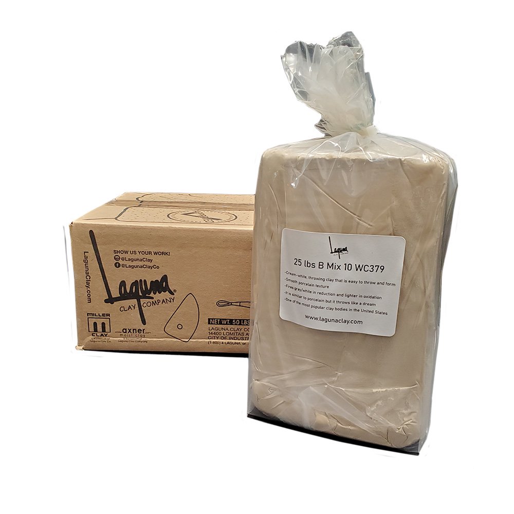 25 Lbs BMix 10 WC379 Best Mix Mid Fire Pottery Clay Bmix Cream Color