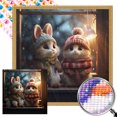 thumbnail image 1 of AB Parcial 5D DIY Taladro Animal Noche Invierno 45x45cm, 1 of 9