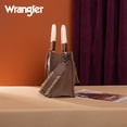 thumbnail image 4 of Wrangler Tote Bag Cow Print Western Satchel Bags for Women with Braided Rope Handle, Light Coffee, 4 of 7