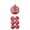 Red, variant on Mecorevxz 2.36" Shatterproof Silver Christmas Balls - 6 Pcs Glitter Ornaments for Xmas Tree,Wedding & Party Decoration