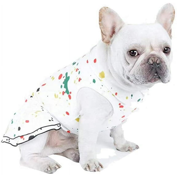 BT Bear Pet Clothes, Dog T-Shirt Printed Cotton Pet Costume Apparel for Puppy Small Medium Dog (XXL, White)