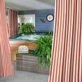 thumbnail image 2 of Jordan Manufacturing 54" x 84" Melon Stripe Grommet Semi-sheer Outdoor Curtain Panel, 2 of 7