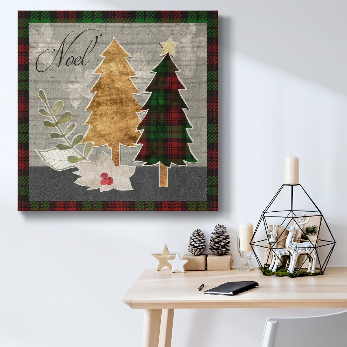 Collaged Christmas Collection B- Gallery Wrapped Canvas