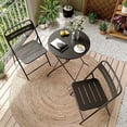thumbnail image 1 of LAUSAINT HOME Ensemble Bistro d'Extérieur 3 Pcs avec Table et 2 Chaises, Noir, 1 of 8