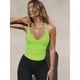 thumbnail image 3 of Camiseta sin mangas SVALIY Workout para mujer con espalda cruzada, color verde acanalado, XL, 3 of 6