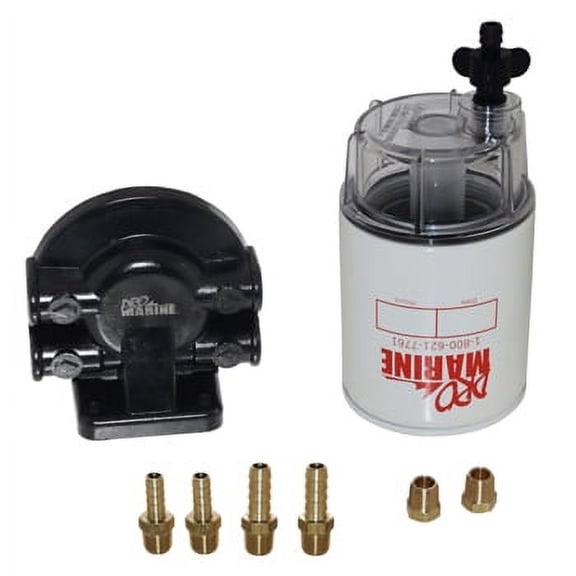 Fuel Filter with Bowl Bracket 1/4" & 5/16 & 3/8 Barb Racor Style 10 MicronPro #: 7932P X-Ref #: S3214