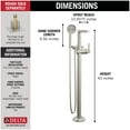 thumbnail image 4 of Delta T4771-Fl Galeon Floor Mounted Tub Filler - Lumicoat Stainless, 4 of 4