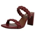 thumbnail image 1 of Soda Women's Braided Open Toe Double Strap Heels, Burgundy,  11 M US, 1 of 5