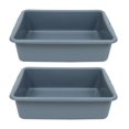 thumbnail image 1 of YOPTOP LOVEVER2 Pcs Plastic Wash Basin Dish Pans Storage Tub Bins with Lids Grey, 1 of 8