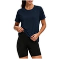 thumbnail image 7 of Lutiedan Women's Sun Protection T-Shirt Workout UPF 50+ UV Rash Guard Short Sleeve Shirts Crew Neck Hiking Athletic Tops S-3XL, 7 of 7