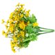 thumbnail image 2 of Ramo de 3 flores artificiales de crisantemo silvestre de seda, margaritas, para decoración del hogar, oficina, jardín y patio (amarillo), 2 of 5