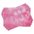 thumbnail image 1 of Ambesonne Pale Pink Place Mats Set of 4, Mosaic Fractal Style, Standard Size, Magenta Fuchsia, 1 of 6