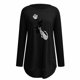 thumbnail image 4 of Camiseta de manga larga suelta con cuello redondo y estampado informal para mujer de Halloween, blusa, camisas Pompotops  FGAJ4992, 4 of 4
