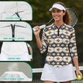 thumbnail image 6 of Uorisanigo Western Tribal Women's Golf Top Size S Casual Long Sleeve Golf Polo Shirts with Zipper Versatile Fashion Quick Dry Athletic Tops for Workout Sports Comfortable Pullover, 6 of 7