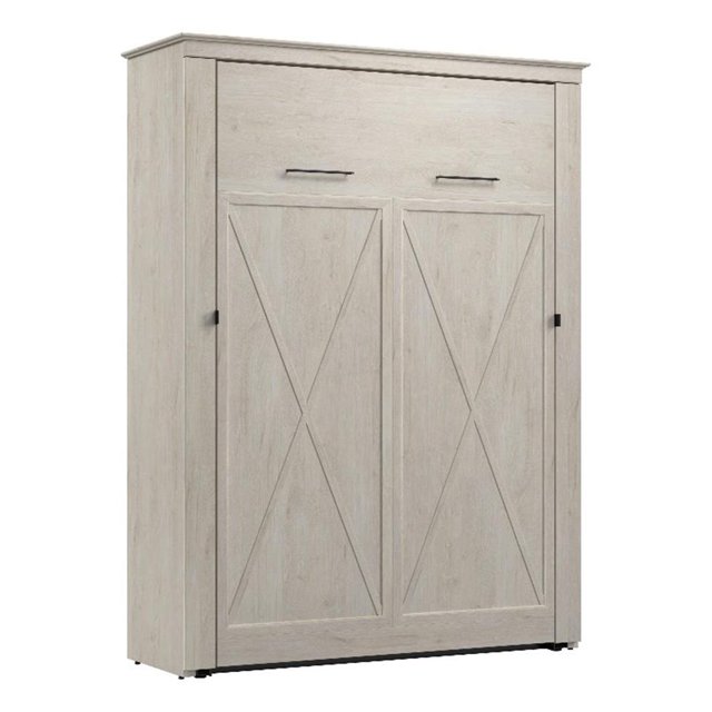 Pemberly Row Lit Escamotable Double de 63 Po L - Bois d'Ingénierie, Blanc