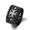 Black, variant on Leather Bracelet Handmade Black Brown 9 Inches 44Mm Button Clasp L522